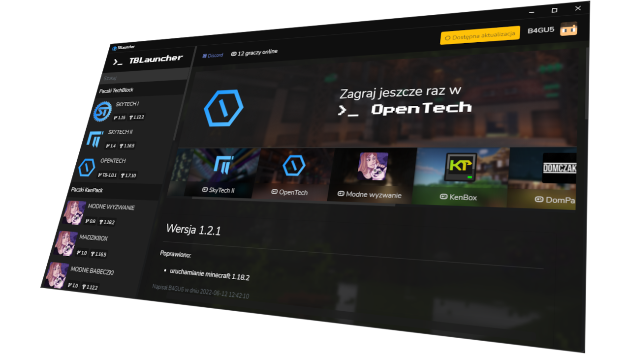 Aktualizacja Launchera
